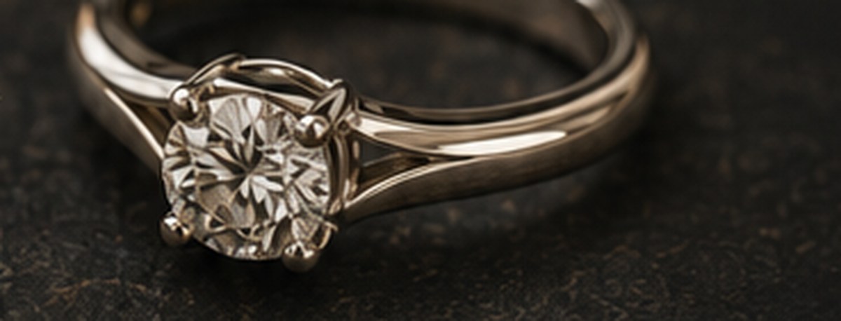Illustration of a cleaned ring with its setting checked after atelier care
